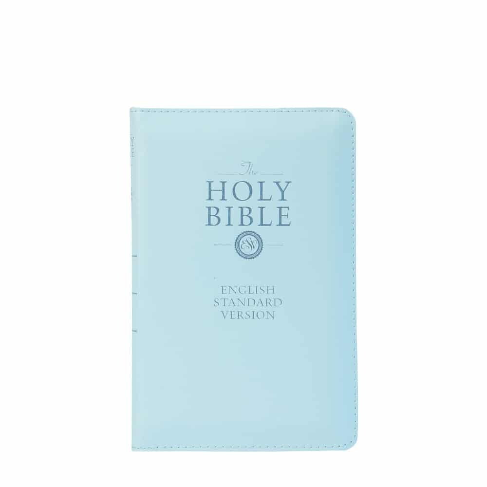 English Standard Version Bible | White leatherette cover with zipper | Old and New Testament | ESV Bible | Protestant Edition