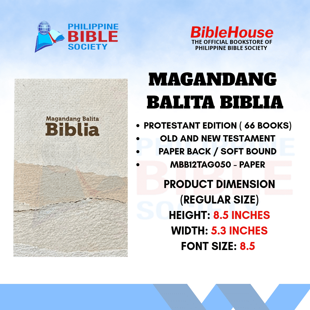 Magandang Balita Biblia | Paperbound Cover | MBB | Old and New Testament | Protestant Edition | Filipino Language- PAPER DESIGN